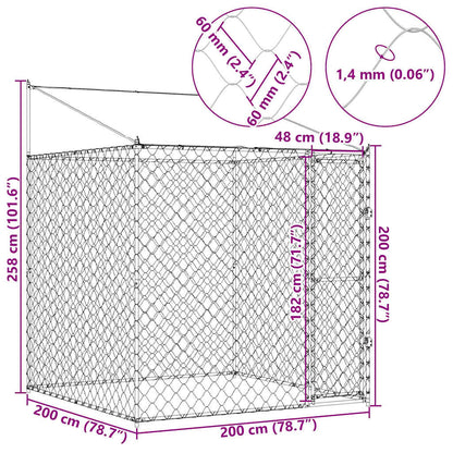 Dog Cage 200 x 200 x 258 cm Steel and PE
