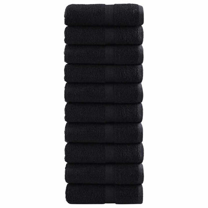 600 gsm Guest Towels SOLUND 50 pcs Black 30 x 30 cm Cotton