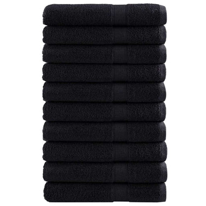 600 gsm Guest Towels SOLUND 25 pcs Black 80 x 200 cm Cotton