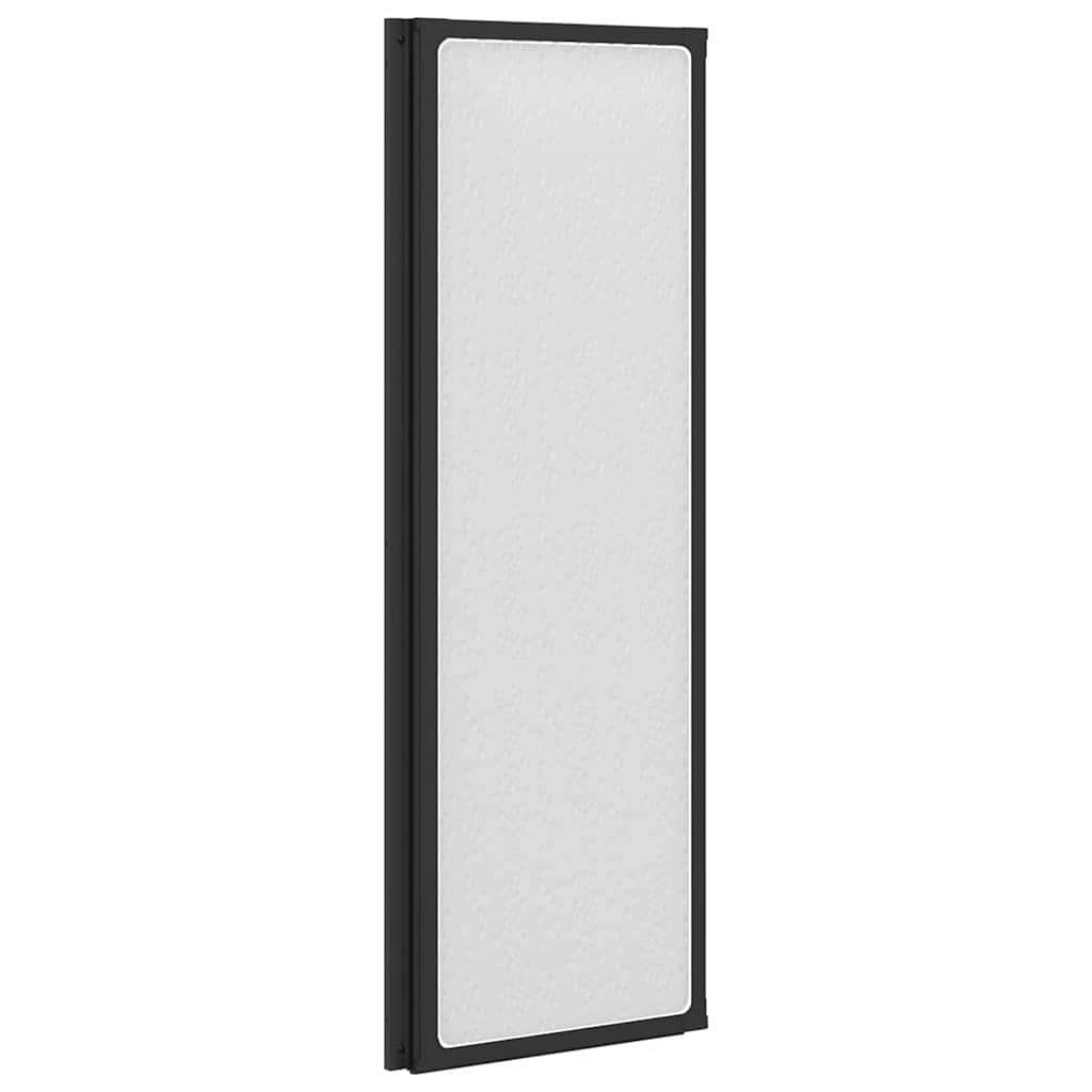 Shower Screen Folding Manual Black 120 x 2 x 117 cm Aluminium