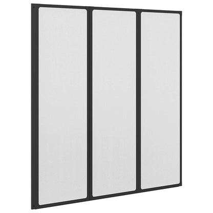 Shower Screen Folding Manual Black 132 x 2 x 140 cm Aluminium