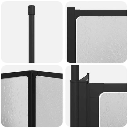Shower Screen Folding Other Black 120 x 70 X 137 cm Aluminium