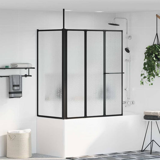Shower Screen Folding Other Black 120 x 70 X 137 cm Aluminium