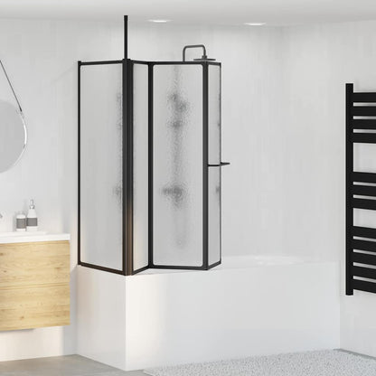 Shower Screen Folding Other Black 120 x 70 X 137 cm Aluminium