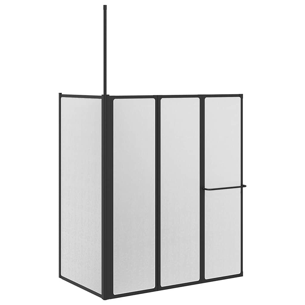 Shower Screen Folding Other Black 120 x 70 X 137 cm Aluminium