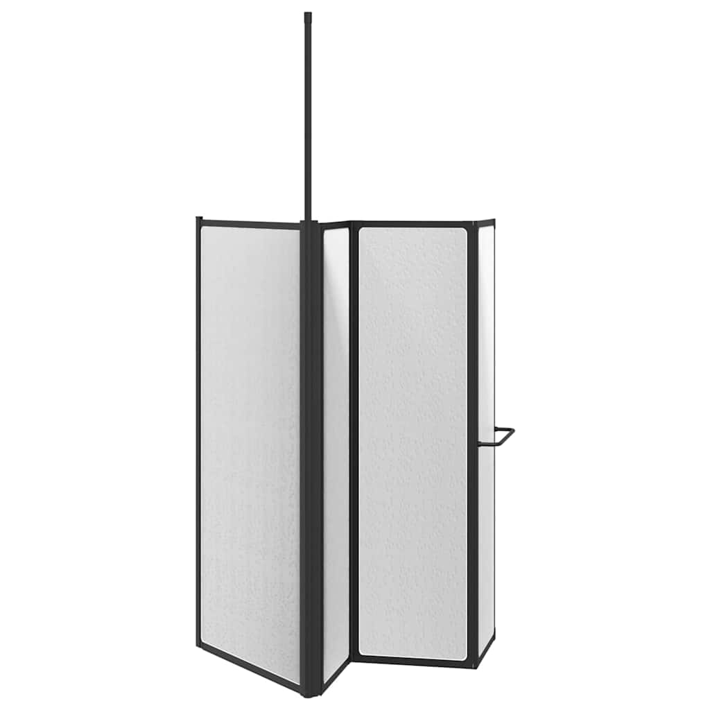 Shower Screen Folding Other Black 120 x 70 X 137 cm Aluminium