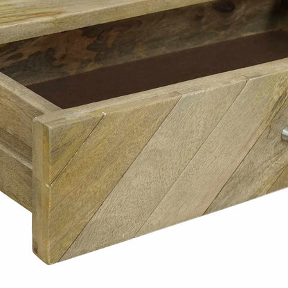 Console Table Natural Grey 110 x 30 x 80 cm Solid Mango Wood