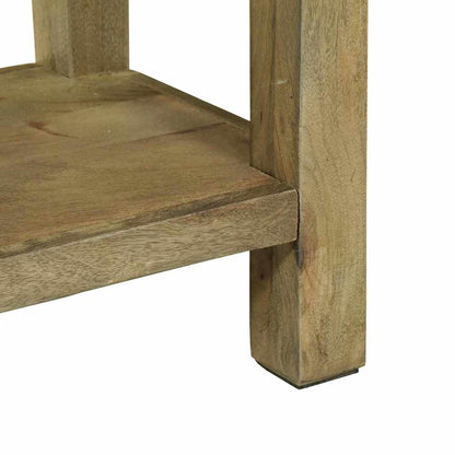 Console Table Natural Grey 110 x 30 x 80 cm Solid Mango Wood