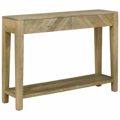 Console Table Natural Grey 110 x 30 x 80 cm Solid Mango Wood
