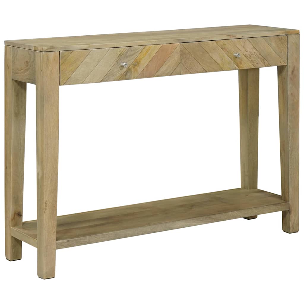 Console Table Natural Grey 110 x 30 x 80 cm Solid Mango Wood