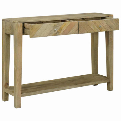 Console Table Natural Grey 110 x 30 x 80 cm Solid Mango Wood