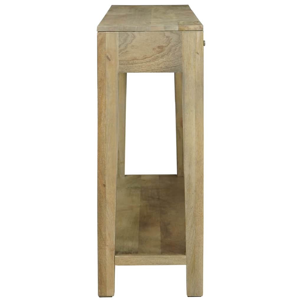 Console Table Natural Grey 110 x 30 x 80 cm Solid Mango Wood