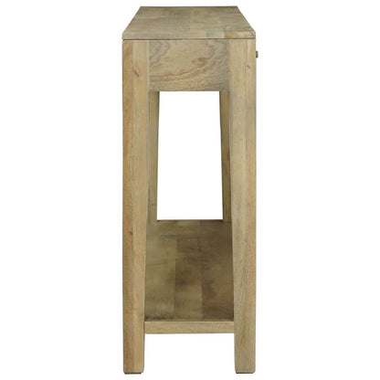 Console Table Natural Grey 110 x 30 x 80 cm Solid Mango Wood