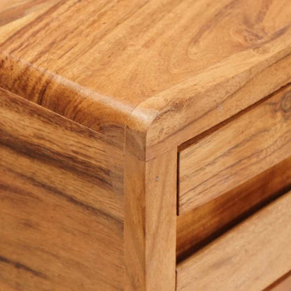 Console Table Brown 110 x 30 x 80 cm Solid Acacia Wood