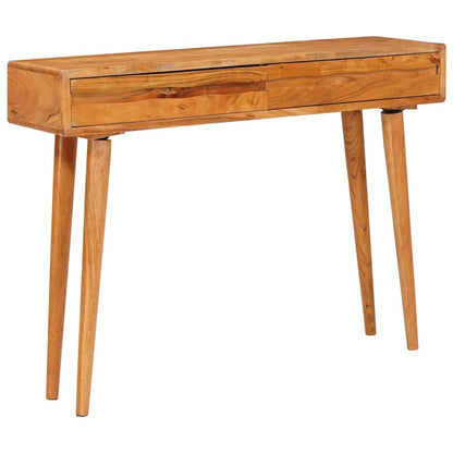 Console Table Brown 110 x 30 x 80 cm Solid Acacia Wood