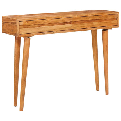 Console Table Brown 110 x 30 x 80 cm Solid Acacia Wood