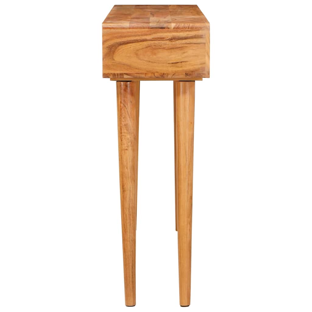 Console Table Brown 110 x 30 x 80 cm Solid Acacia Wood