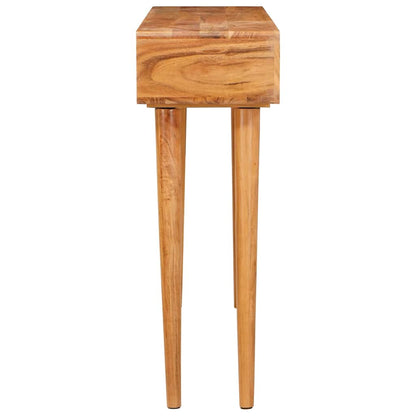Console Table Brown 110 x 30 x 80 cm Solid Acacia Wood