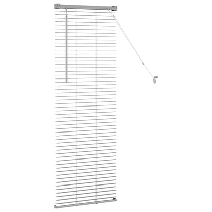 Window Blind with Curtains Manual Silver Aluminium