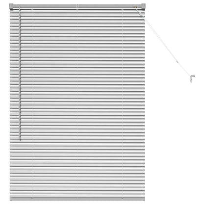 Window Blind with Curtains Manual Silver Aluminium