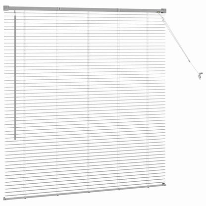 Window Blind with Curtains Manual Silver Aluminium