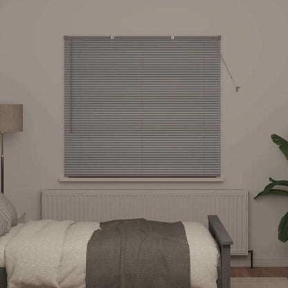 Window Blind with Curtains Manual Silver Aluminium
