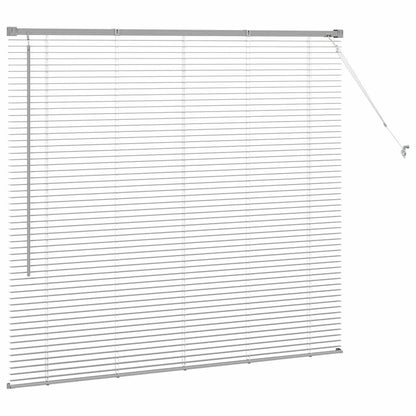 Window Blind with Curtains Manual Silver Aluminium