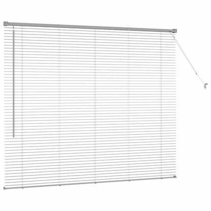 Window Blind with Curtains Manual Silver Aluminium