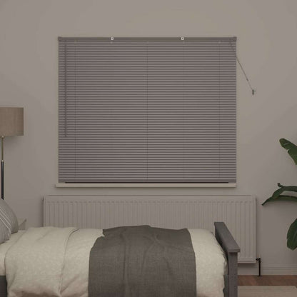 Window Blind with Curtains Manual Silver Aluminium
