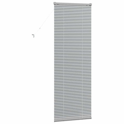 Window Blind with Curtains Manual Silver Aluminium