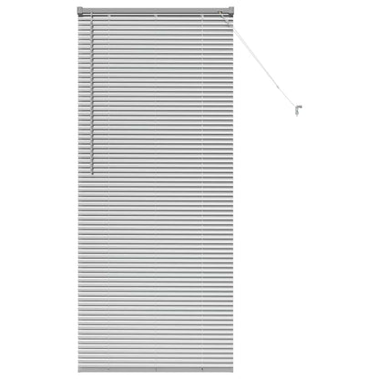 Window Blind with Curtains Manual Silver Aluminium
