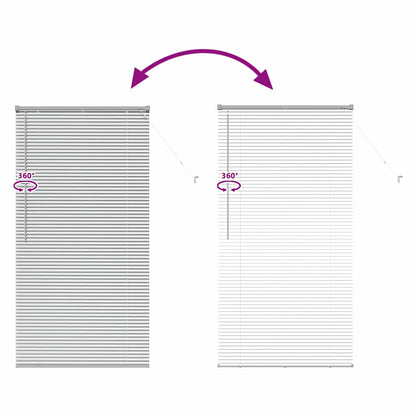 Window Blind with Curtains Manual Silver Aluminium