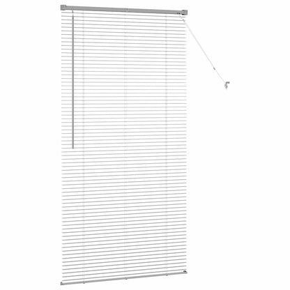 Window Blind with Curtains Manual Silver Aluminium