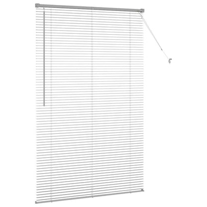 Window Blind with Curtains Manual Silver Aluminium