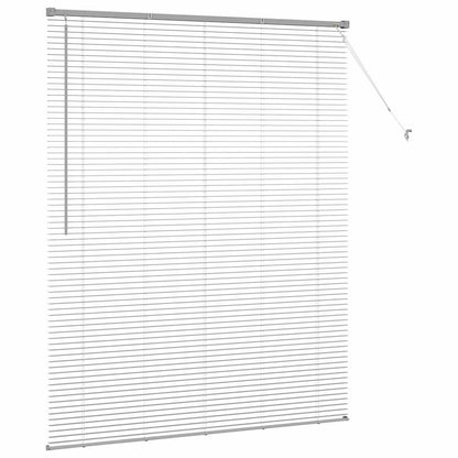 Window Blind with Curtains Manual Silver Aluminium