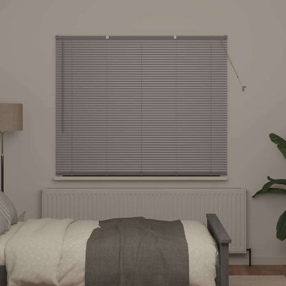 Window Blind with Curtains Manual Silver Aluminium