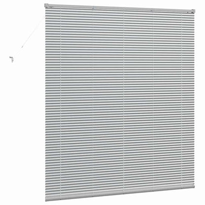 Window Blind with Curtains Manual Silver Aluminium