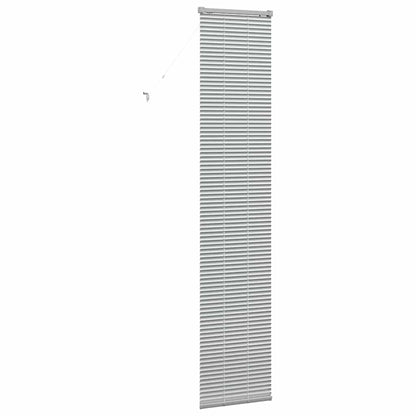 Window Blind with Curtains Manual Silver Aluminium