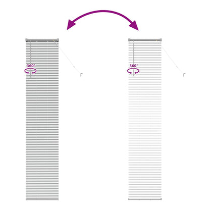 Window Blind with Curtains Manual Silver Aluminium