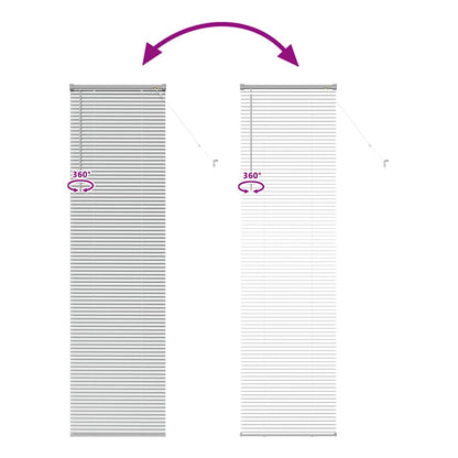 Window Blind with Curtains Manual Silver Aluminium