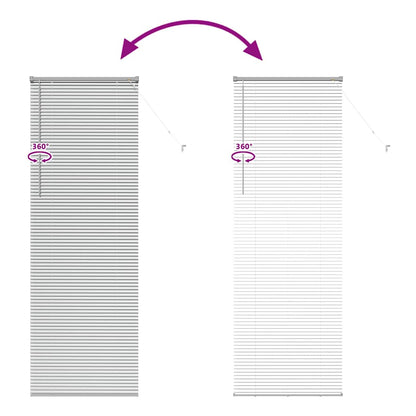 Window Blind with Curtains Manual Silver Aluminium