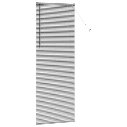 Window Blind with Curtains Manual Silver Aluminium