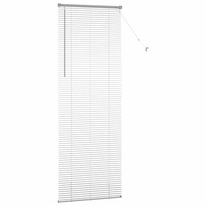 Window Blind with Curtains Manual Silver Aluminium