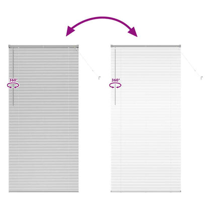 Window Blind with Curtains Manual Silver Aluminium