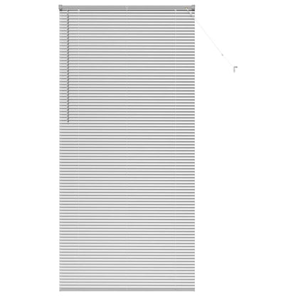 Window Blind with Curtains Manual Silver Aluminium