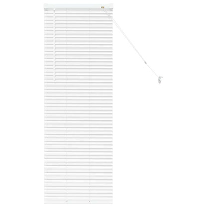 Window Blind with Curtains Manual White Aluminium