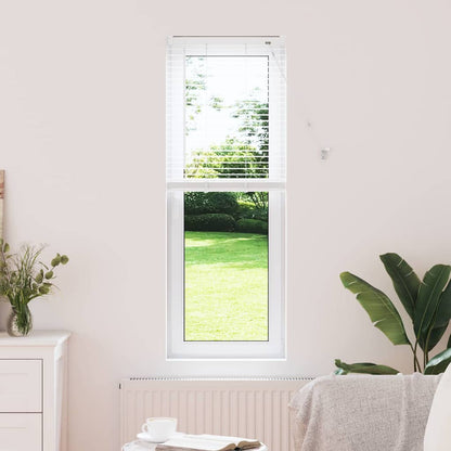 Window Blind with Curtains Manual White Aluminium