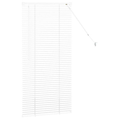 Window Blind with Curtains Manual White Aluminium