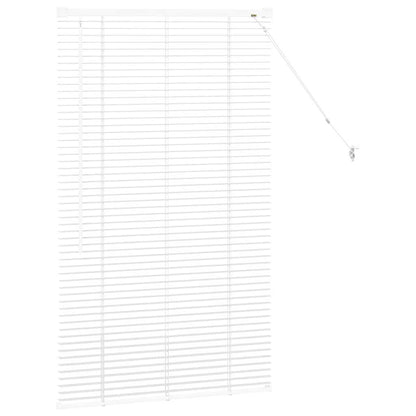 Window Blind with Curtains Manual White Aluminium