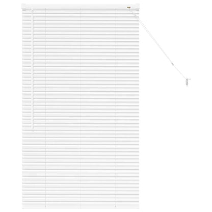 Window Blind with Curtains Manual White Aluminium